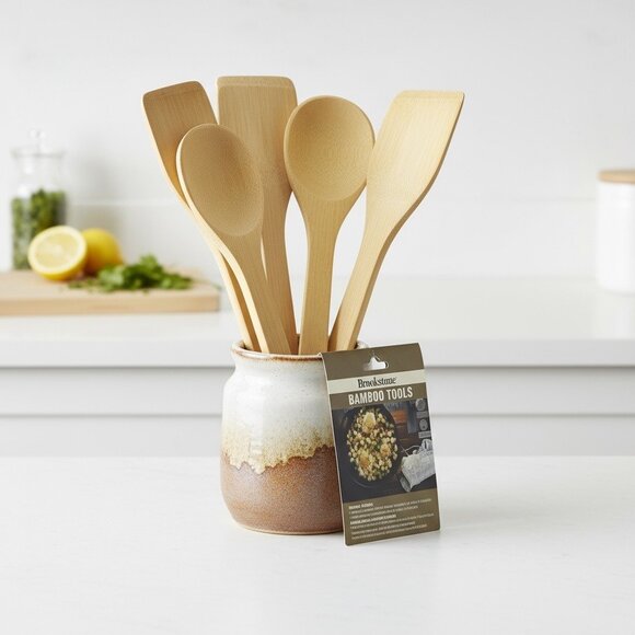 NEW Brookstone Bamboo Tools – Set of Six - Picture 1 of 3